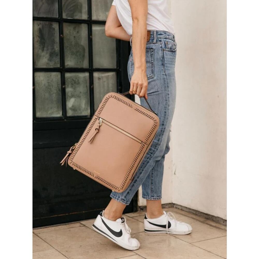 Calpak Kaya 15 inch Laptop Backpack in Caramel Tan